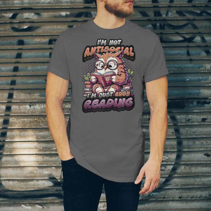 Book Lover Owl Reading Books Introvert Bookworm Unisex Jersey T-Shirt Book Lover Owl Reading Books Introvert Bookworm Unisex Jersey T-Shirt