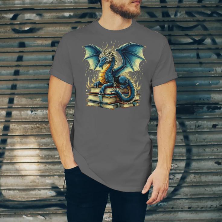 Book Lover Reading Fantasy Dragon Unisex Jersey T-Shirt