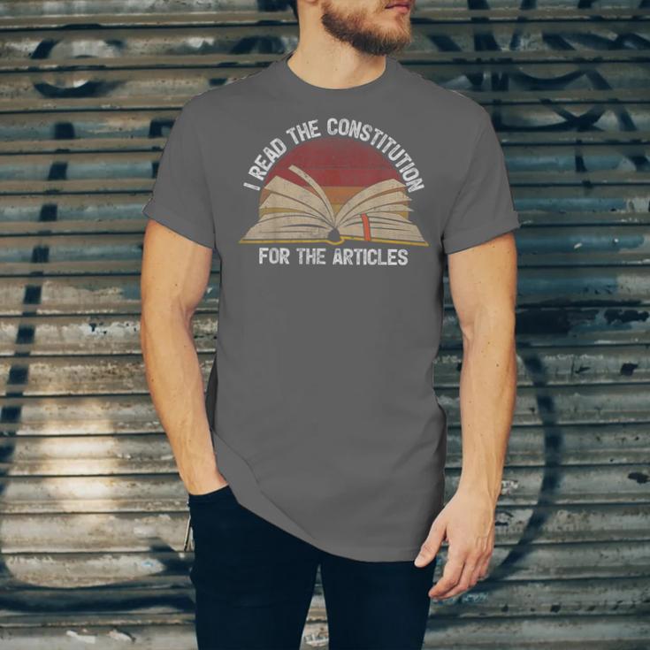 Book Vintage I Read The Constitution For The Articles Unisex Jersey T-Shirt