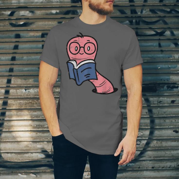 Book Worm Pun Read Reading Librarian America Men Women Kids Unisex Jersey T-Shirt