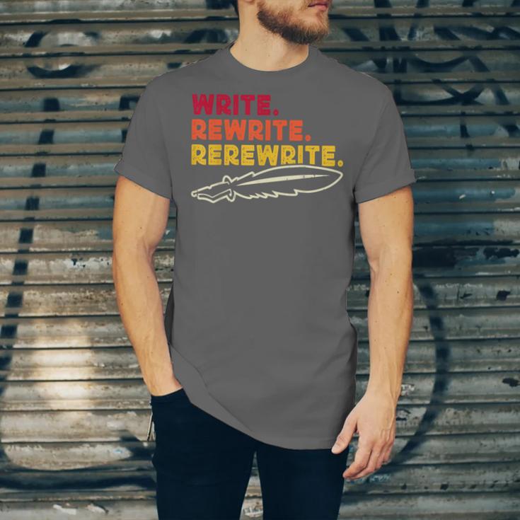 Book Writer Quote Author Journalist Rewrite Novelist Unisex Jersey T-Shirt