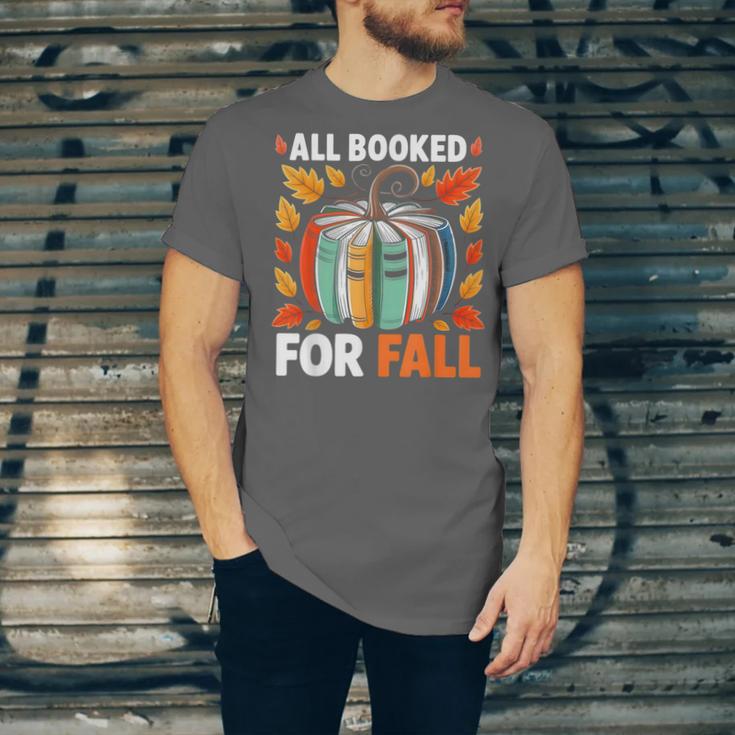 All Booked For Fall Book Pumpkin Autumn Thanksgiving Teacher Unisex Jersey T-Shirt All Booked For Fall Book Pumpkin Autumn Thanksgiving Teacher Unisex Jersey T-Shirt
