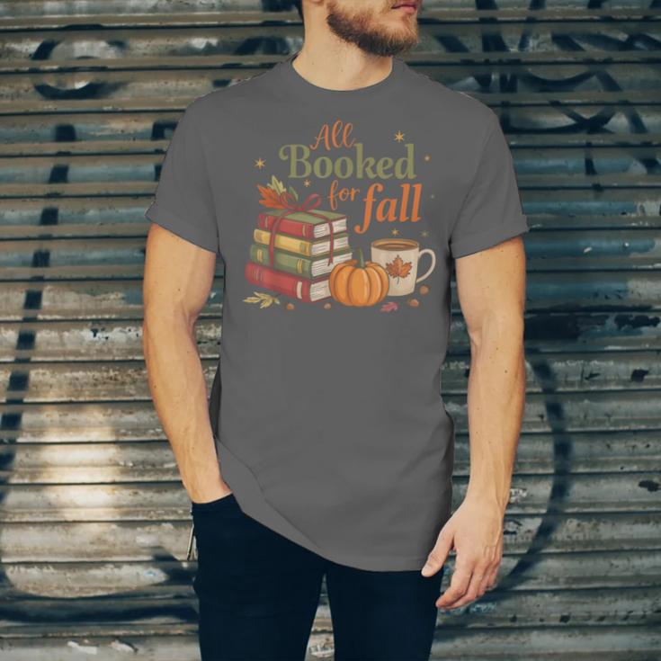 All Booked For Fall Books Coffee Fall Leaves Pumpkins Autumn Unisex Jersey T-Shirt All Booked For Fall Books Coffee Fall Leaves Pumpkins Autumn Unisex Jersey T-Shirt