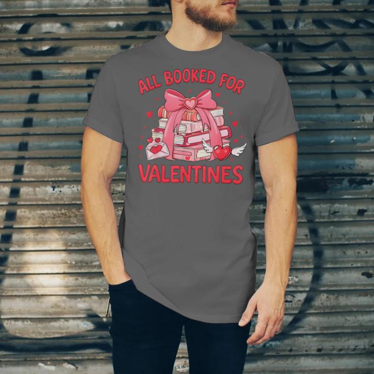 All Booked For Valentine Bow Books Lover Teacher Girl Women Unisex Jersey T-Shirt