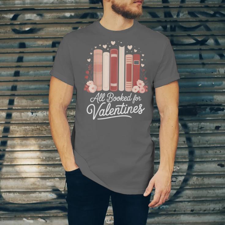 All Booked For Valentines Book Lovers Hearts Unisex Jersey T-Shirt