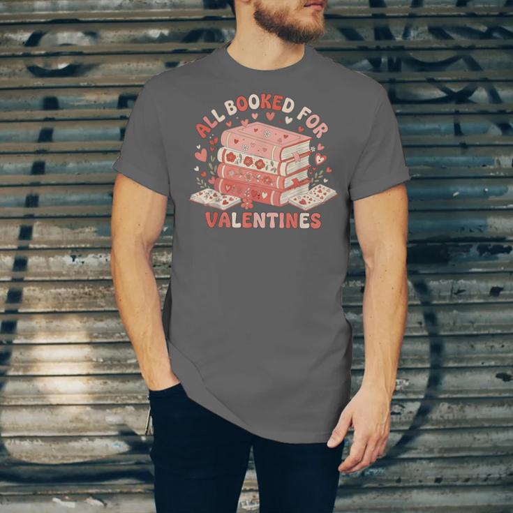 All Booked For Valentine’s Day Readers Teachers Bookworms Unisex Jersey T-Shirt
