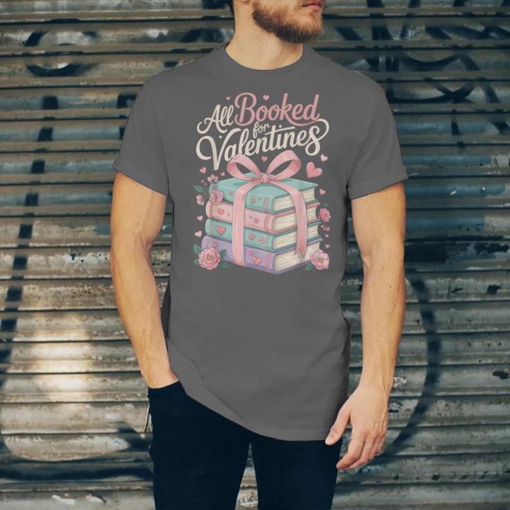 All Booked For Valentines Stacked Books Unisex Jersey T-Shirt All Booked For Valentines Stacked Books Unisex Jersey T-Shirt