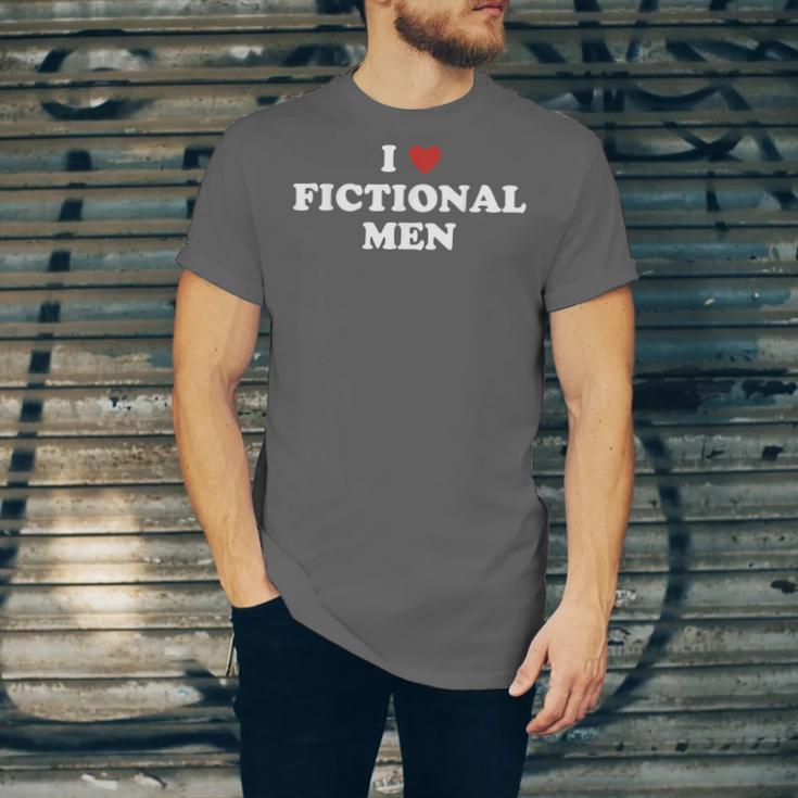 Bookish Quote Reading Lover I Love Fictional Men Unisex Jersey T-Shirt