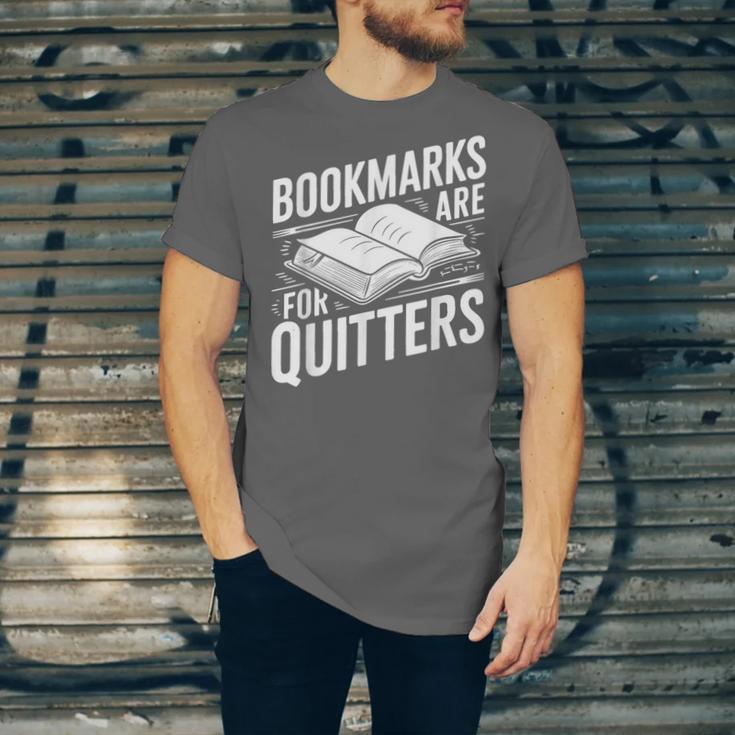 Bookmarks Quote Library Book Reader Unisex Jersey T-Shirt