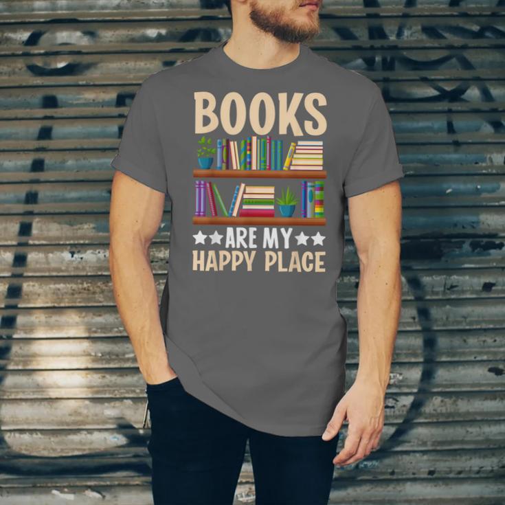 Books Are My Happy Place Unisex Jersey T-Shirt