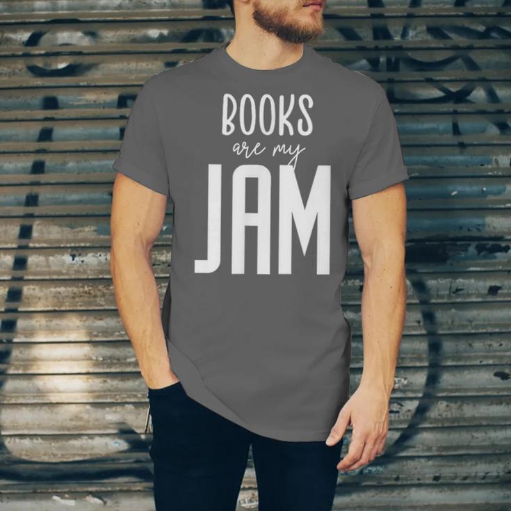 Books Are My Jam Graphic For Introverts Unisex Jersey T-Shirt