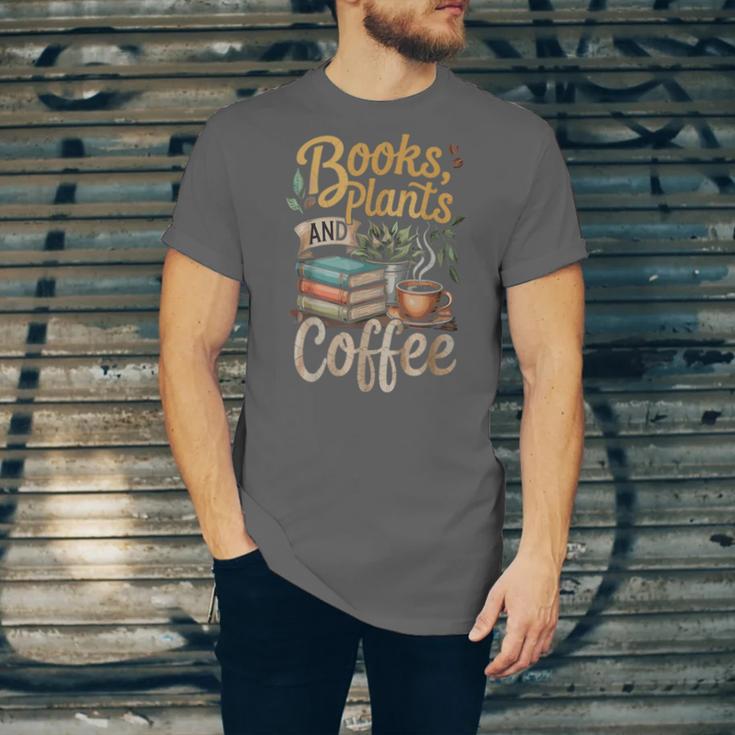 Books Plants And Coffee Growing Plant Gardening Planting Unisex Jersey T-Shirt
