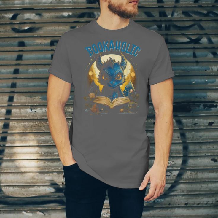 Books Quote Bookaholic Dragon Bookish Reading Unisex Jersey T-Shirt
