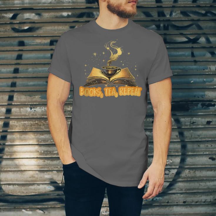 Books Tea Repeat Unisex Jersey T-Shirt