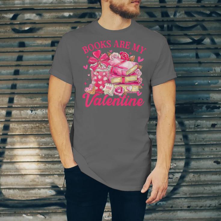 Books Are My Valentine Book Lover Heart Matching Party Unisex Jersey T-Shirt