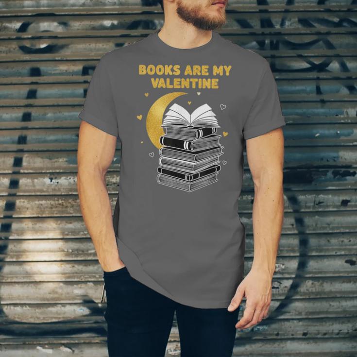Books Are My Valentine Cute Book Lover Valentine's Day Unisex Jersey T-Shirt