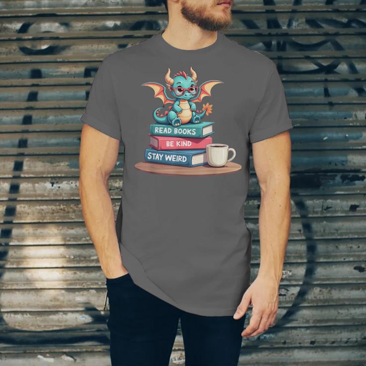Bookworm Book Dragon Read Books Be Kind Stay Weird Unisex Jersey T-Shirt Bookworm Book Dragon Read Books Be Kind Stay Weird Unisex Jersey T-Shirt