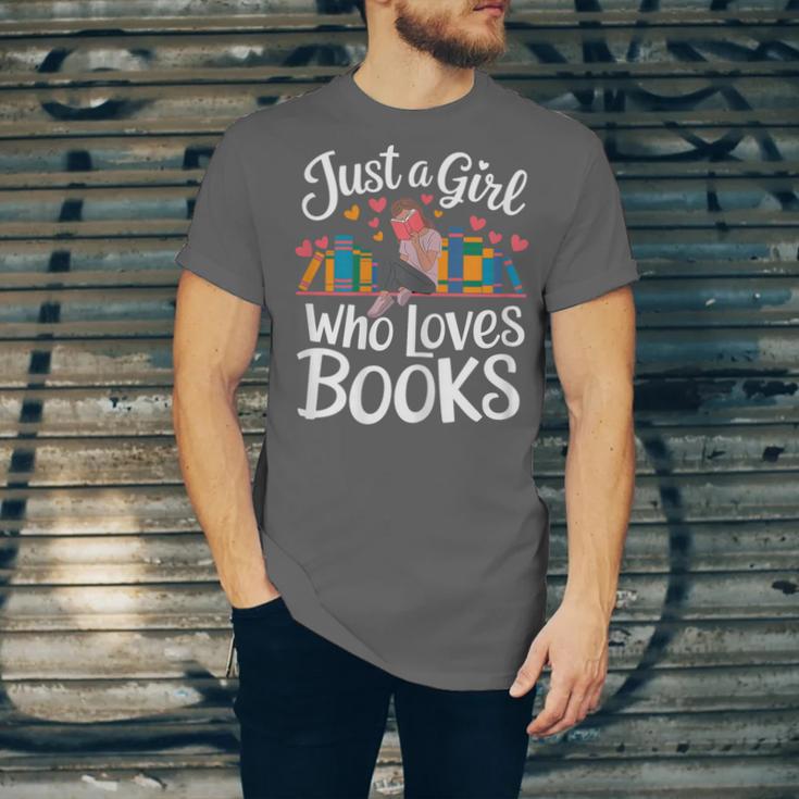 Bookworm Book Just A Girl Who Loves Books Unisex Jersey T-Shirt