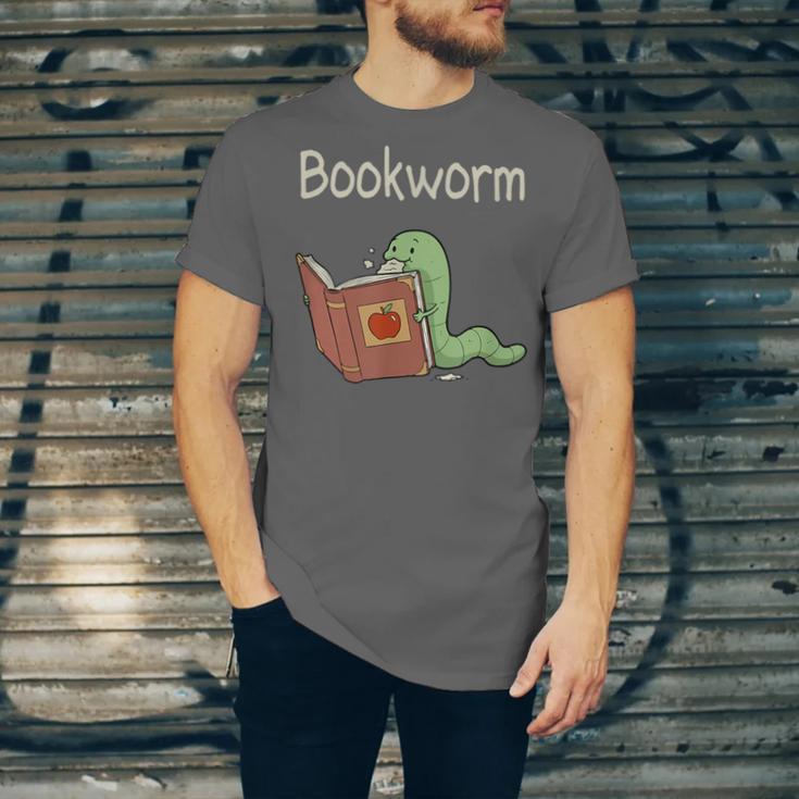 Bookworm Worm Reading Book Lover Read Books Librarian Unisex Jersey T-Shirt