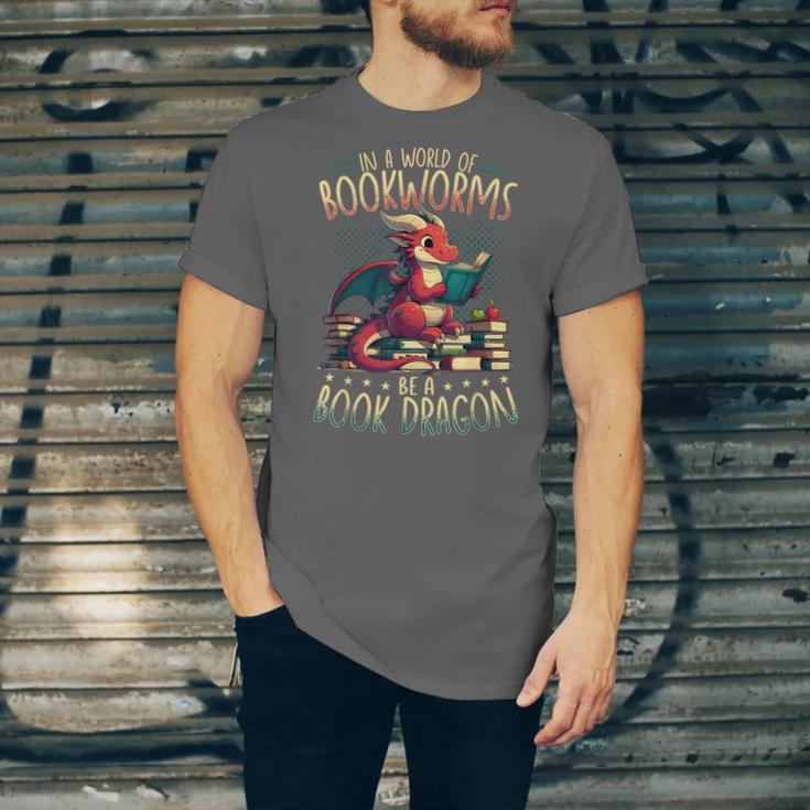 Bookworms Be A Book Dragon Literature Reading & Book Lover Unisex Jersey T-Shirt