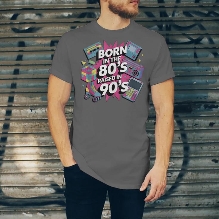 Born In The 80s Raised In The 90s Nostalgia Retro Lovers Unisex Jersey T-Shirt
