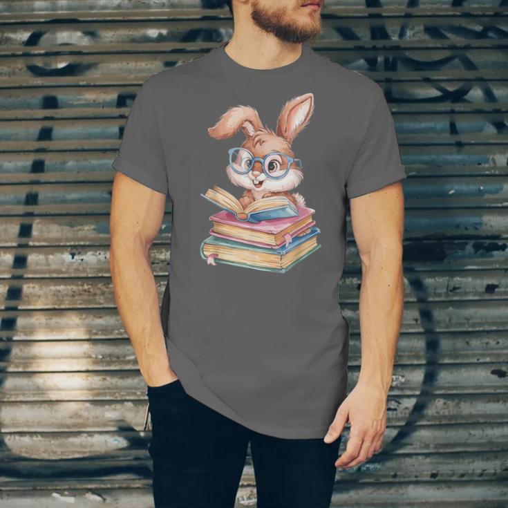 Bunny Rabbit Reading Books Rabbit Books Bunny Reader Unisex Jersey T-Shirt Bunny Rabbit Reading Books Rabbit Books Bunny Reader Unisex Jersey T-Shirt