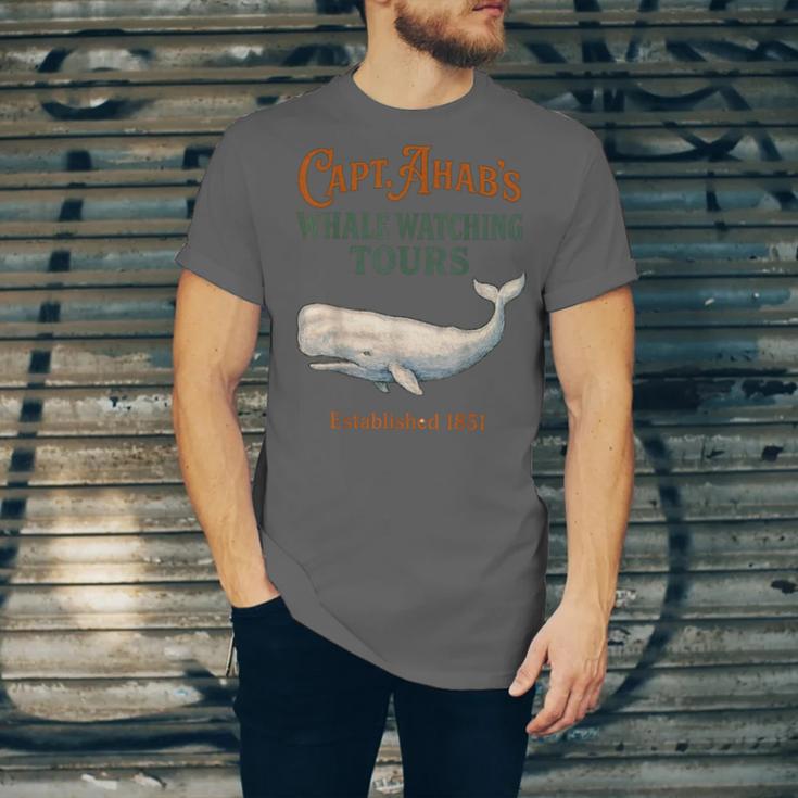 Captain Ahab’s Whale Watching Tours – Moby Book Parody Unisex Jersey T-Shirt