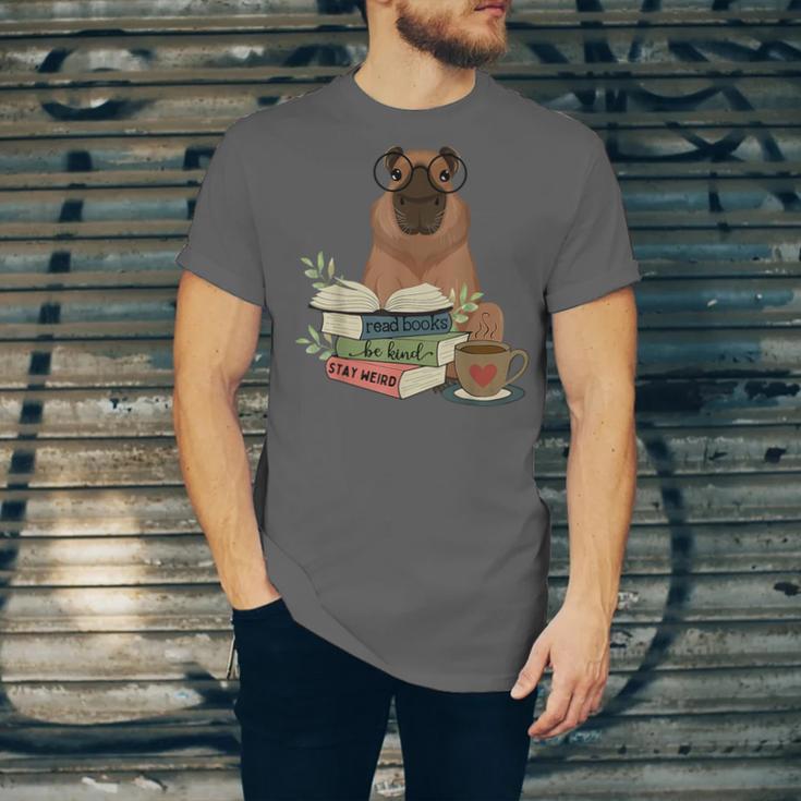 Capybara Glasses Reading Books Capybara Nerd Bookworm Unisex Jersey T-Shirt Capybara Glasses Reading Books Capybara Nerd Bookworm Unisex Jersey T-Shirt