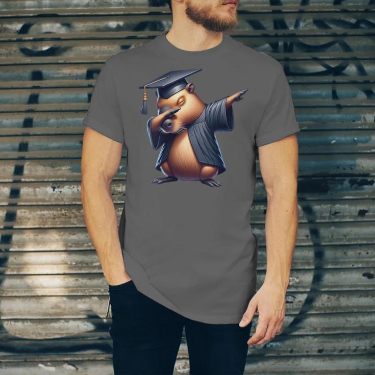 Capybara Graduation Dabbing Capy Wearing Graduate Gown Unisex Jersey T-Shirt