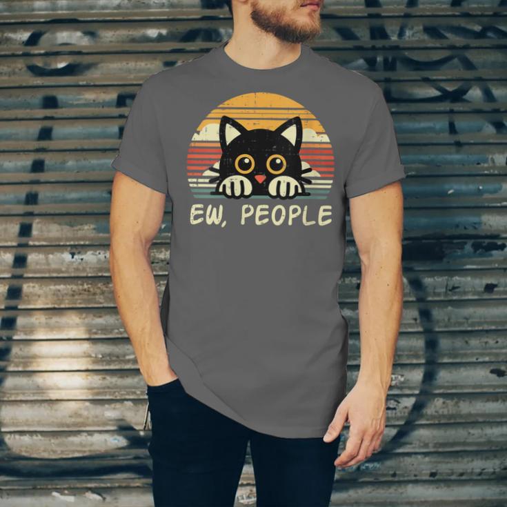 Cat Eww People Introvert Meme Women Men Kids Unisex Jersey T-Shirt Cat Eww People Introvert Meme Women Men Kids Unisex Jersey T-Shirt