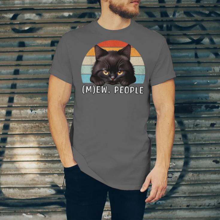 Cat Pun Introvert Anti Social Ew People Kitty Unisex Jersey T-Shirt