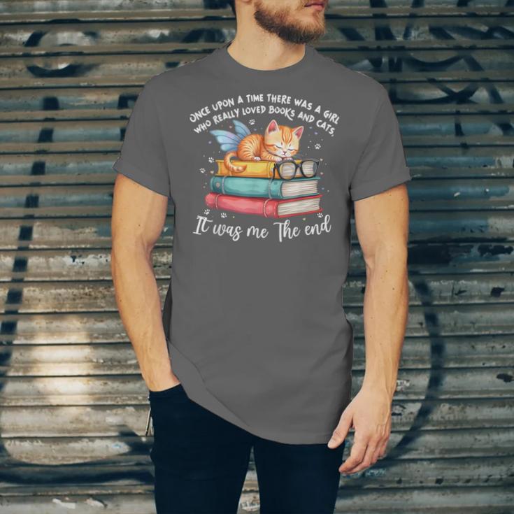 Cats And Books Easily Distracted By Book & Cat Lover Men Women Kids Unisex Jersey T-Shirt
