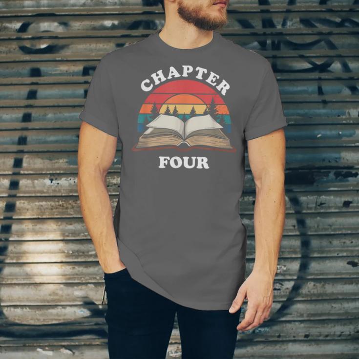 Chapter Four Book Reading 4th Birthday 4 Year Old Unisex Jersey T-Shirt Chapter Four Book Reading 4th Birthday 4 Year Old Unisex Jersey T-Shirt
