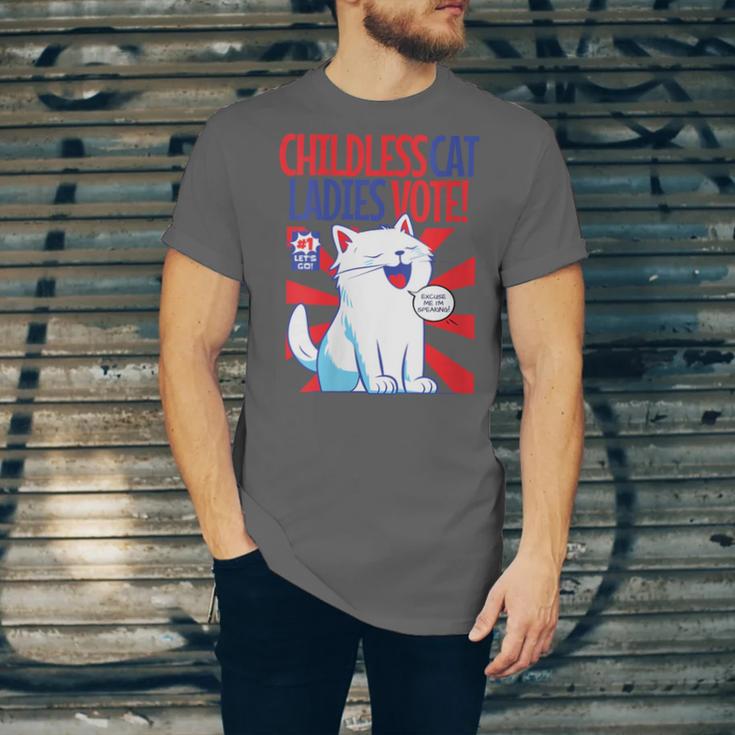Childless Cat Ladies Vote Kamala Harris Cute Comic Book Cat Unisex Jersey T-Shirt
