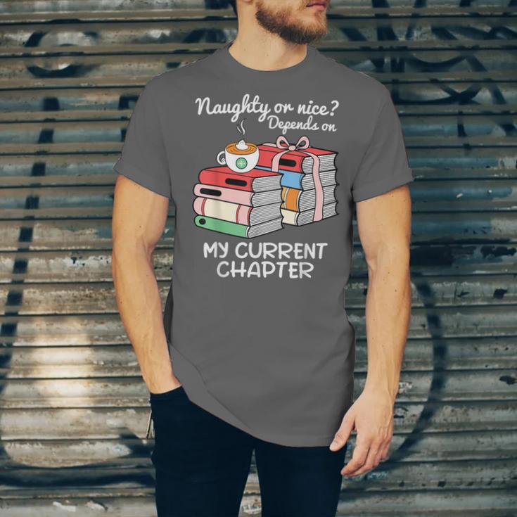 Christmas Book Lovers Naughty Or Nice Unisex Jersey T-Shirt Christmas Book Lovers Naughty Or Nice Unisex Jersey T-Shirt