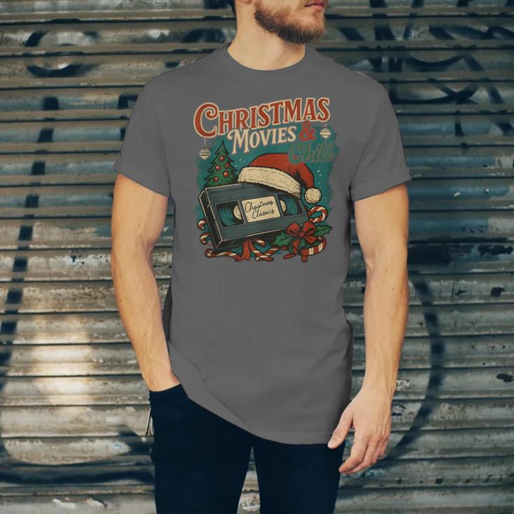 Christmas Movies Chill Retro VHS Holiday Nostalgia Unisex Jersey T-Shirt