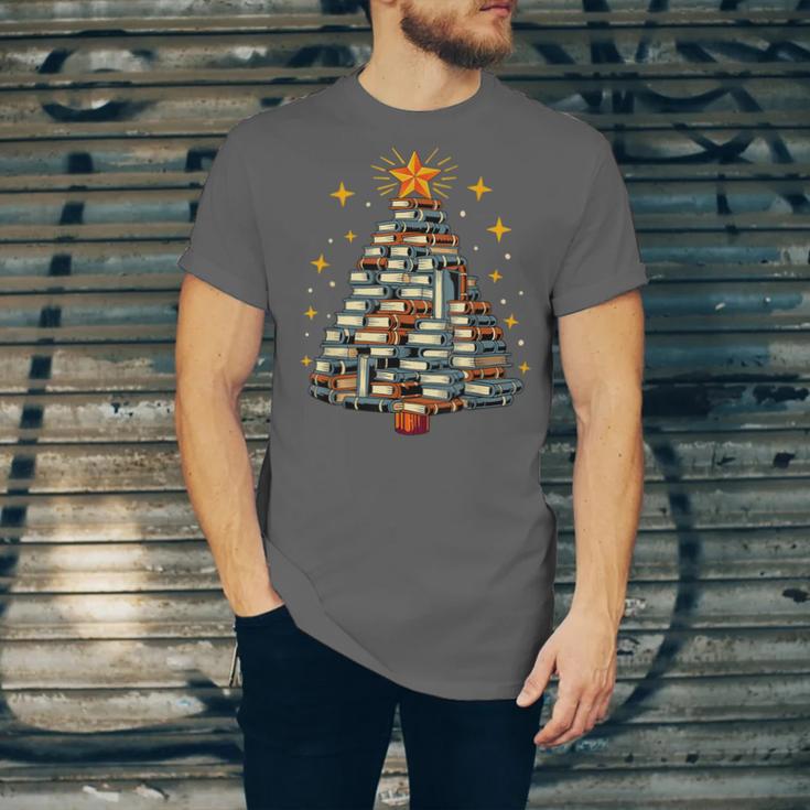 Christmas Tree Books Unisex Jersey T-Shirt