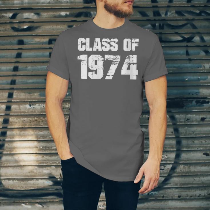 Class Of 1974 High School College Graduation Reunion Unisex Jersey T-Shirt