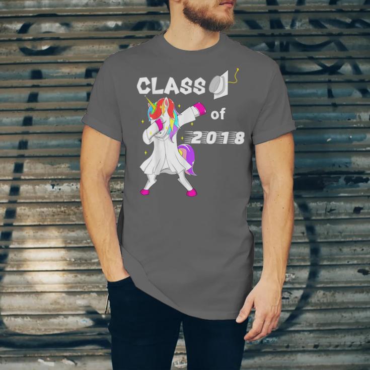 Class Of 2018 Graduation Him Her Unicorn Dabbing Shirt Unisex Jersey T-Shirt