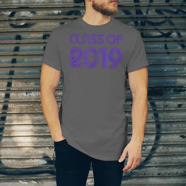 Class Of 2019 High School Graduation Purple Senior Unisex Jersey T-Shirt