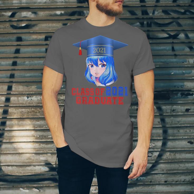 Class Of 2021 Graduate Kawaii Anime Girl School Graduation Unisex Jersey T-Shirt