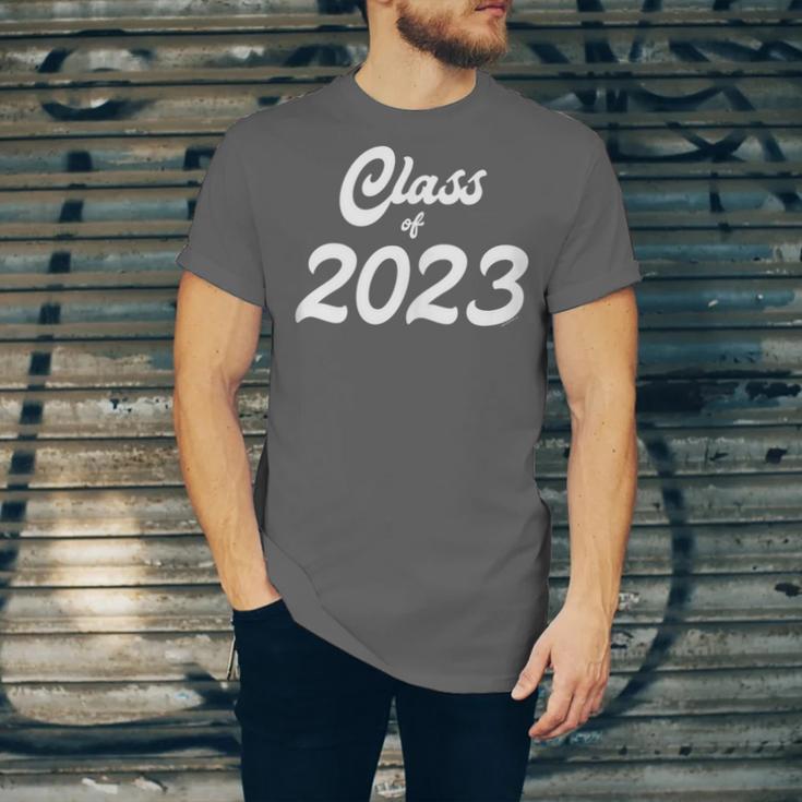 Class Of 2023 Graduation School Spirit Her Senior Script Unisex Jersey T-Shirt