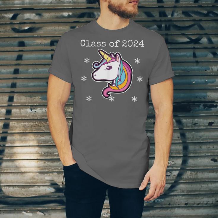 Class Of 2024 Graduation Year Unicorn Tee Shirt Unisex Jersey T-Shirt