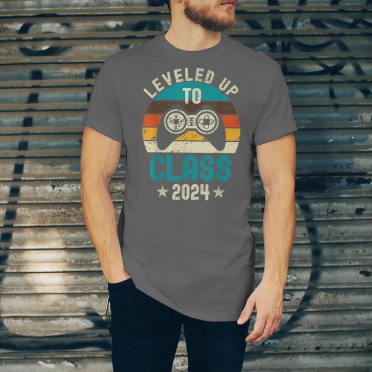 Class Of 2024 Senior Graduation Leveled Up Gamer Class 2024 Unisex Jersey T-Shirt