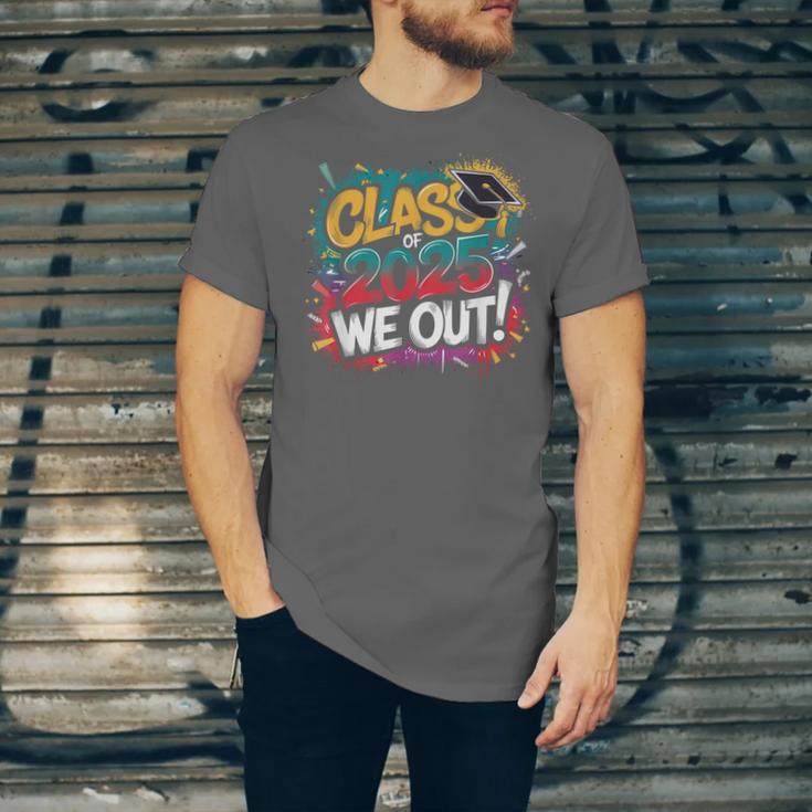 Class Of 2025 We Out Graffiti Graduation 2025 Unisex Jersey T-Shirt