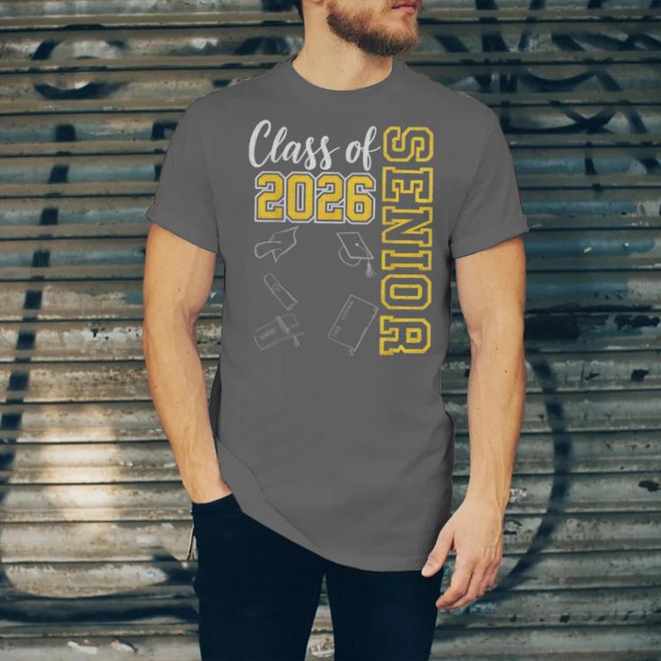 Class Of 2026 Senior 26 High School Graduation -Gold Unisex Jersey T-Shirt