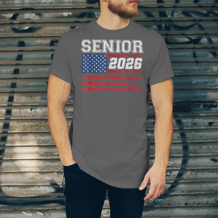 Class Of 2026 Senior Back To School American Flag Graduation Unisex Jersey T-Shirt
