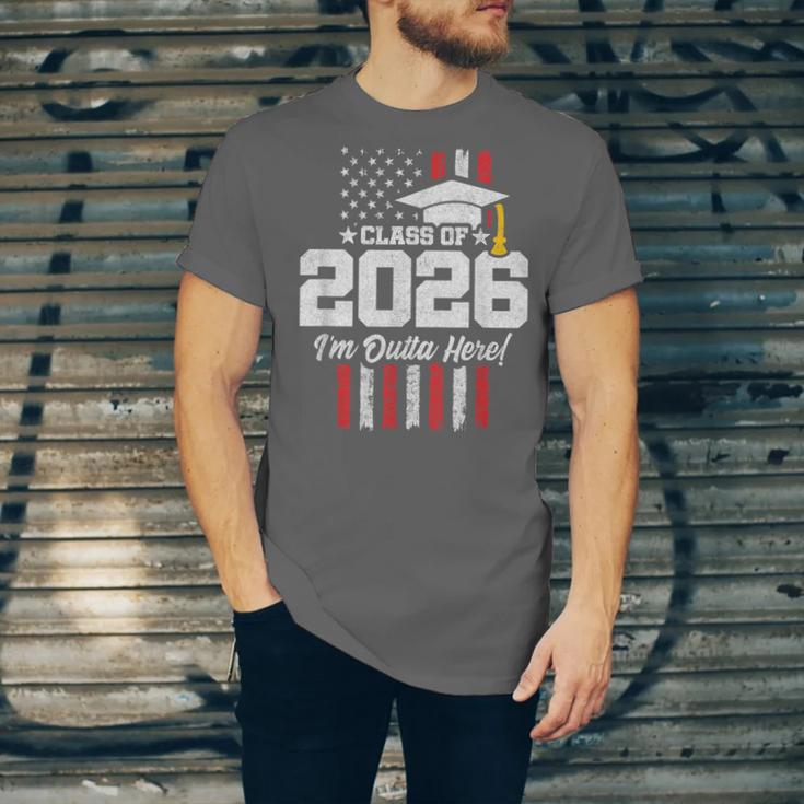 Class Of 2026 Senior Graduation American Flag Senior 2026 Unisex Jersey T-Shirt