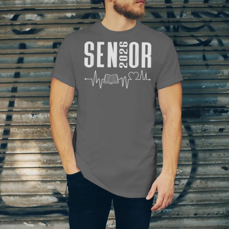 Class Of 2026 Senior Reading Themed Book Heartbeat Unisex Jersey T-Shirt Class Of 2026 Senior Reading Themed Book Heartbeat Unisex Jersey T-Shirt