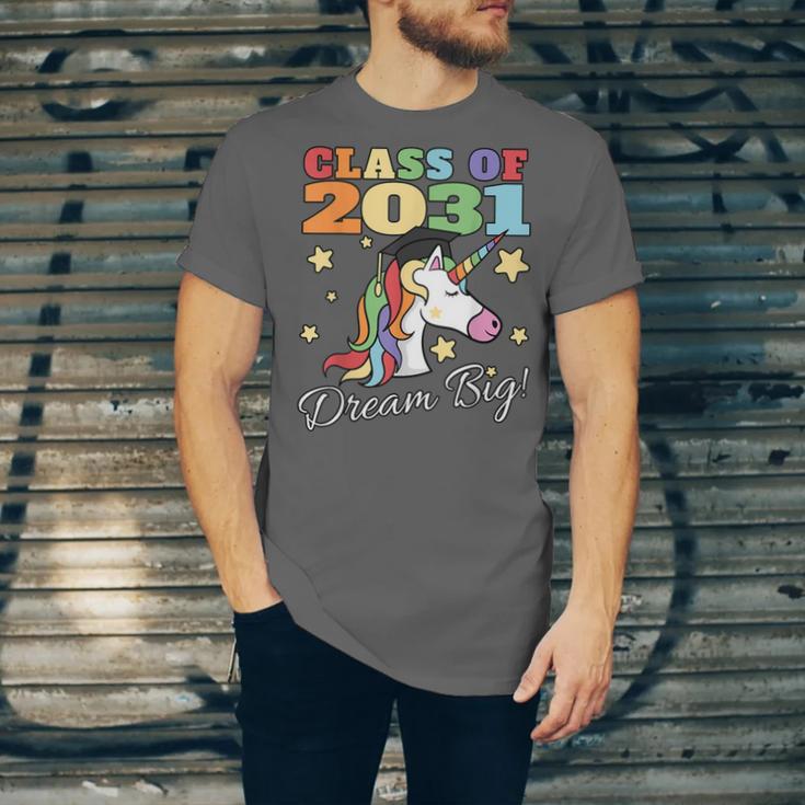 Class Of 2031 Magical Unicorn Graduation Cap Unisex Jersey T-Shirt